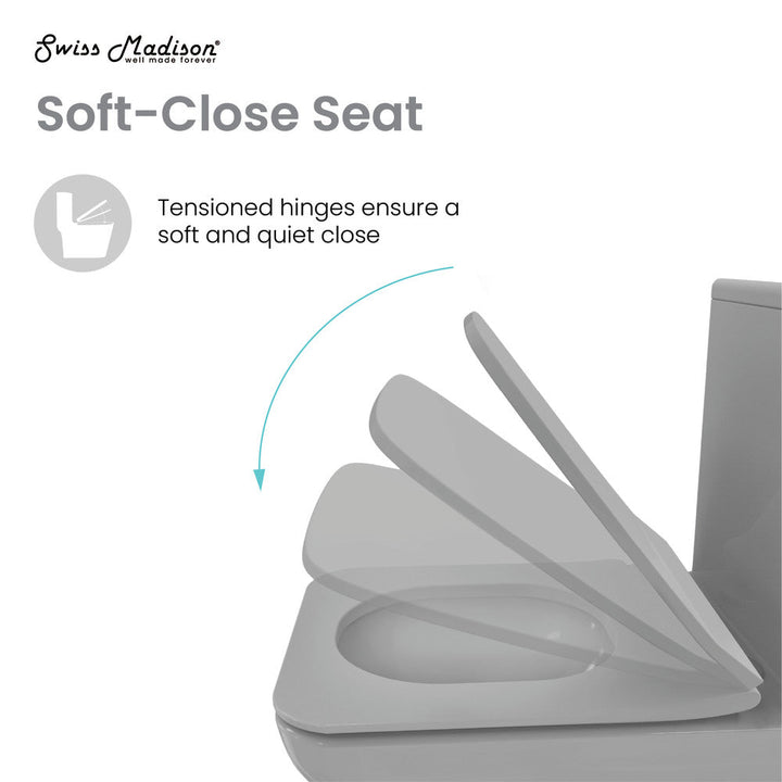 Carre One-Piece Square Toilet Dual-Flush in Matte Grey1.1/1.6 gpf