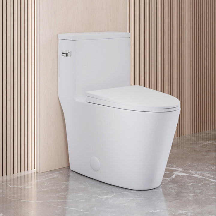 Dreux One Piece Elongated Toilet Left Side Flush 1.28 GPF