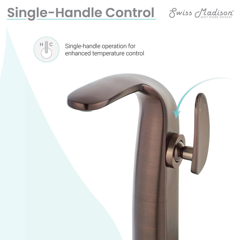 Chateau Single Hole, Single-Handle, High Arc Bathroom Faucet in Oil Rubbed Bronze