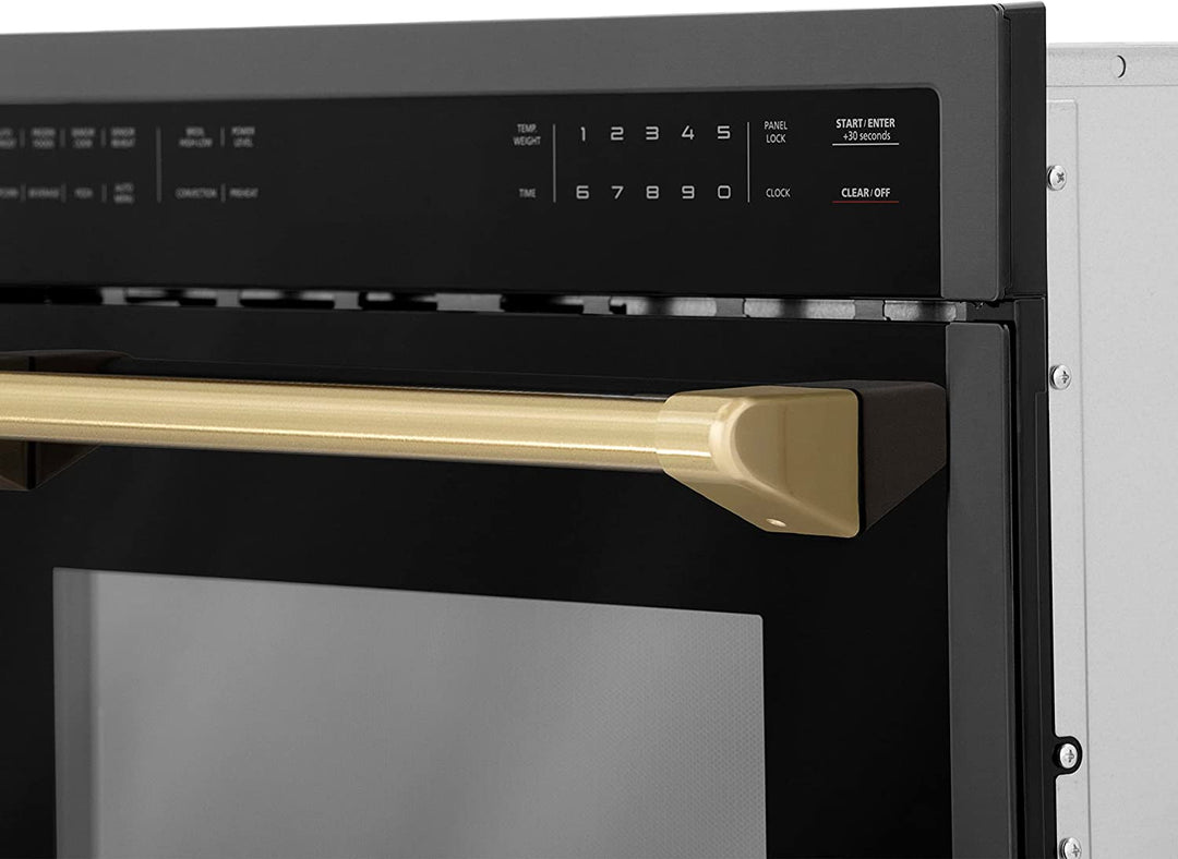 ZLINE 24" Built-in Convection Microwave Oven in Black Stainless Steel &amp; Champagne Bronze Accents 1.6 cu ft.