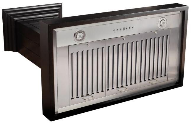 Wooden Wall Mount Range Hood in Black - Includes Motor (KPCC-30)  ZLINE 30 in.