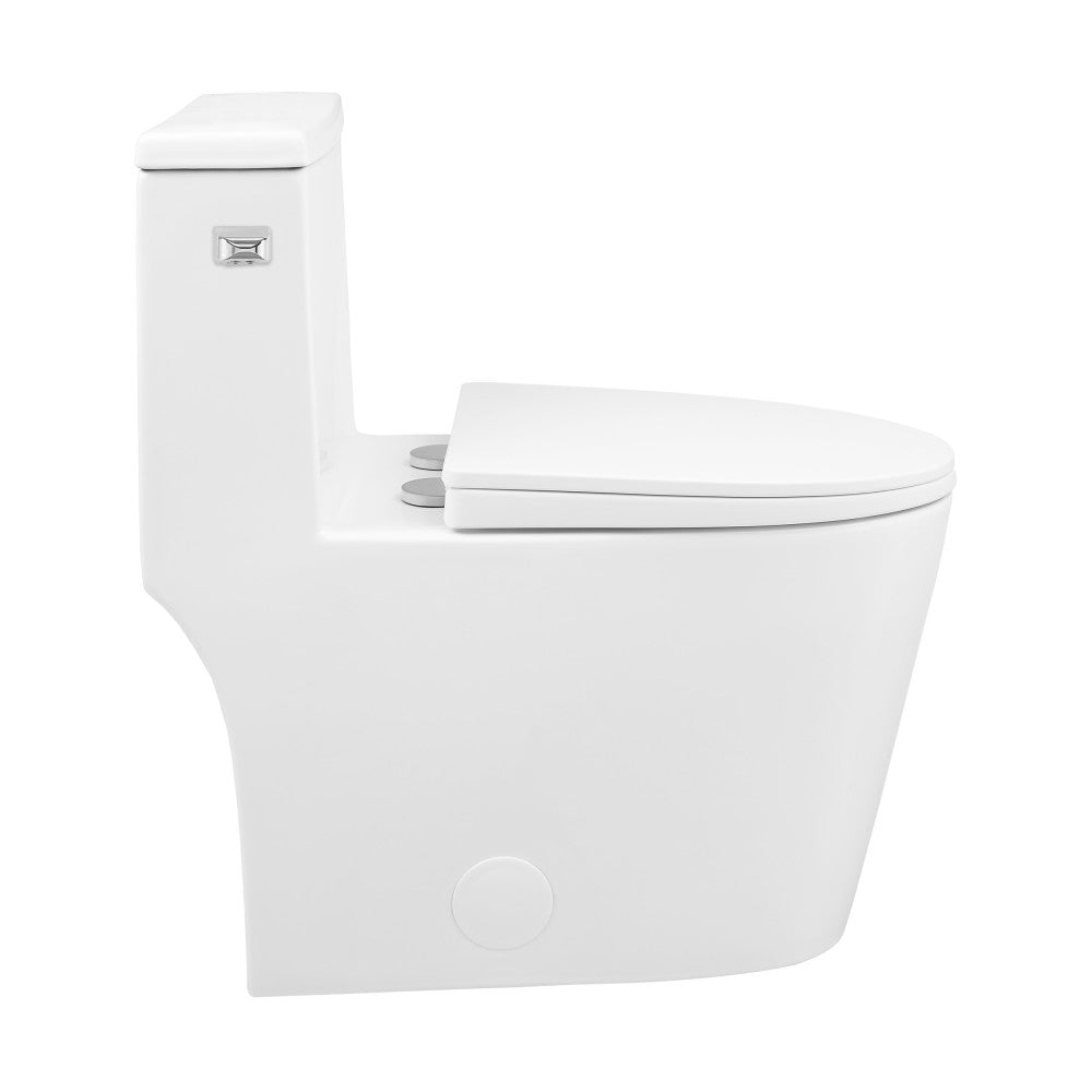 Dreux One Piece Elongated Toilet Left Side Flush 1.28 GPF