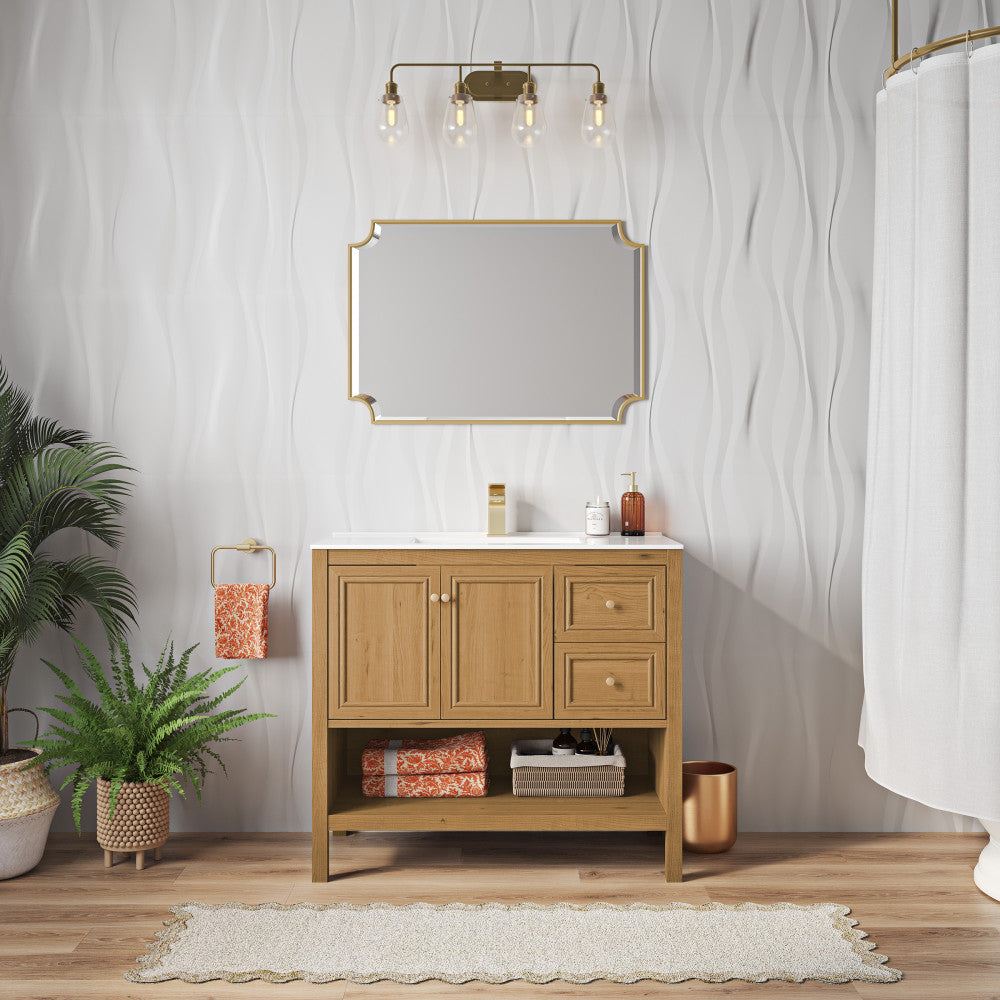 Chateau 36" Bathroom Vanity in Natural Oak - Cabinet