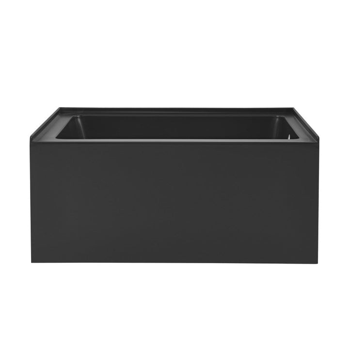 Voltaire 48" x 32" Right-Hand Drain Alcove Bathtub with Apron in Matte Black