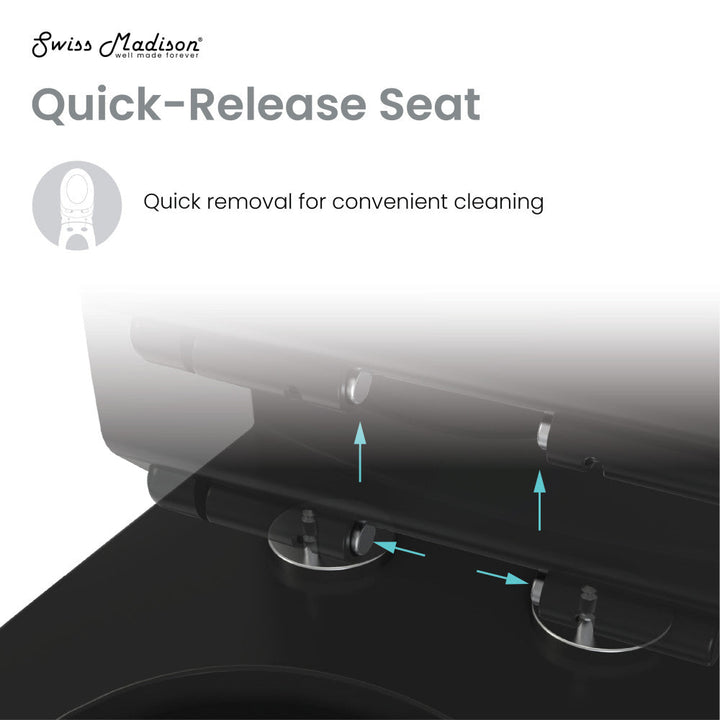 Voltaire One-Piece Elongated Toilet Left Side Flush Handle 1.28 gpf in Matte Black