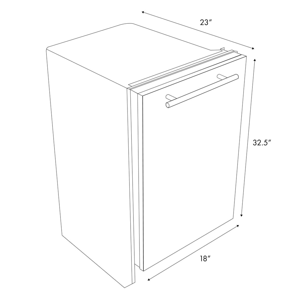 ZLINE 24" Top Control Dishwasher in Custom Panel Ready Unfinished Wood