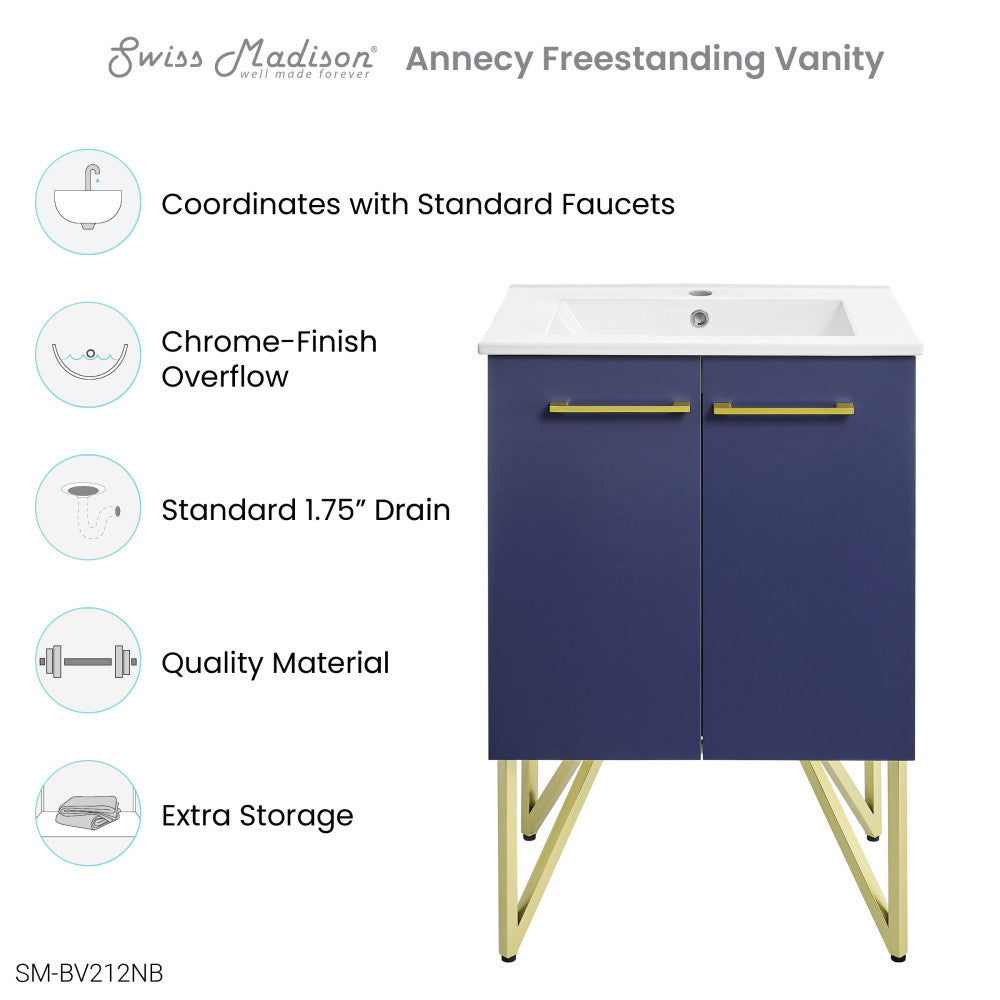 Annecy 24 Bathroom Vanity in Navy Blue