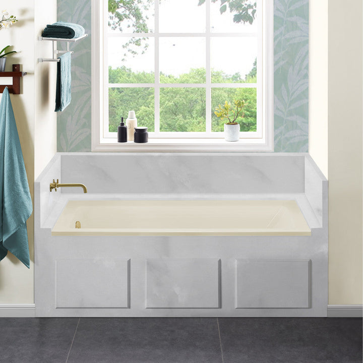 Voltaire 60" x 30" Left-Hand Drain Alcove Bathtub in Bisque