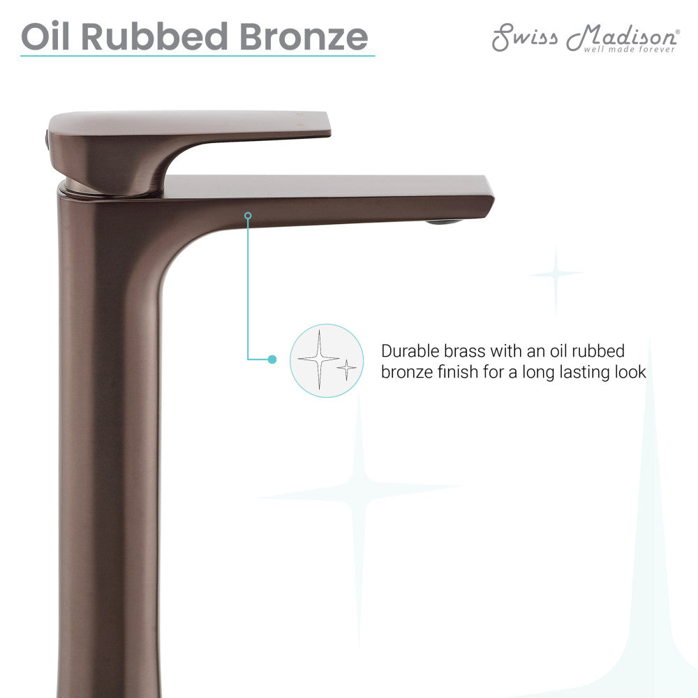 Monaco Single Hole, Single-Handle, High Arc Bathroom Faucet in Oil Rubbed Bronze