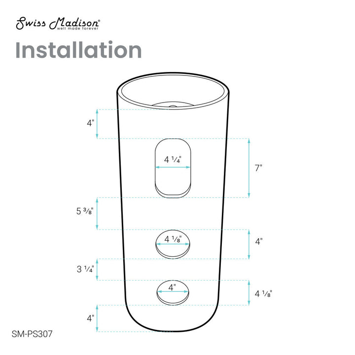 Monaco Circular Basin Pedestal sink