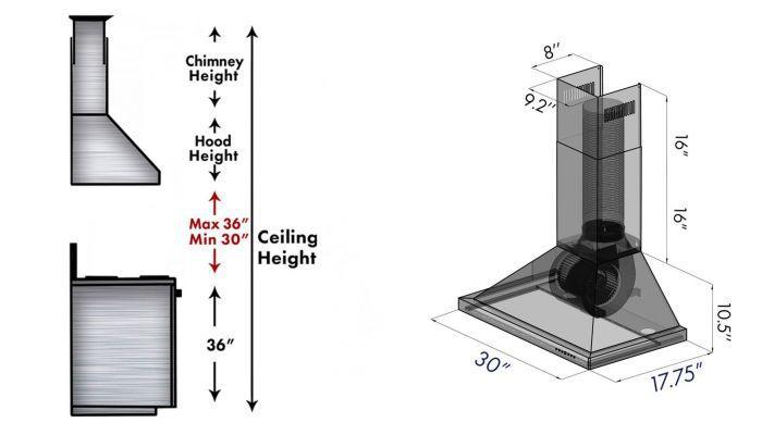 ZLINE 24 in. Convertible Vent Wall Mount Range Hood in Stainless Steel, KB-24