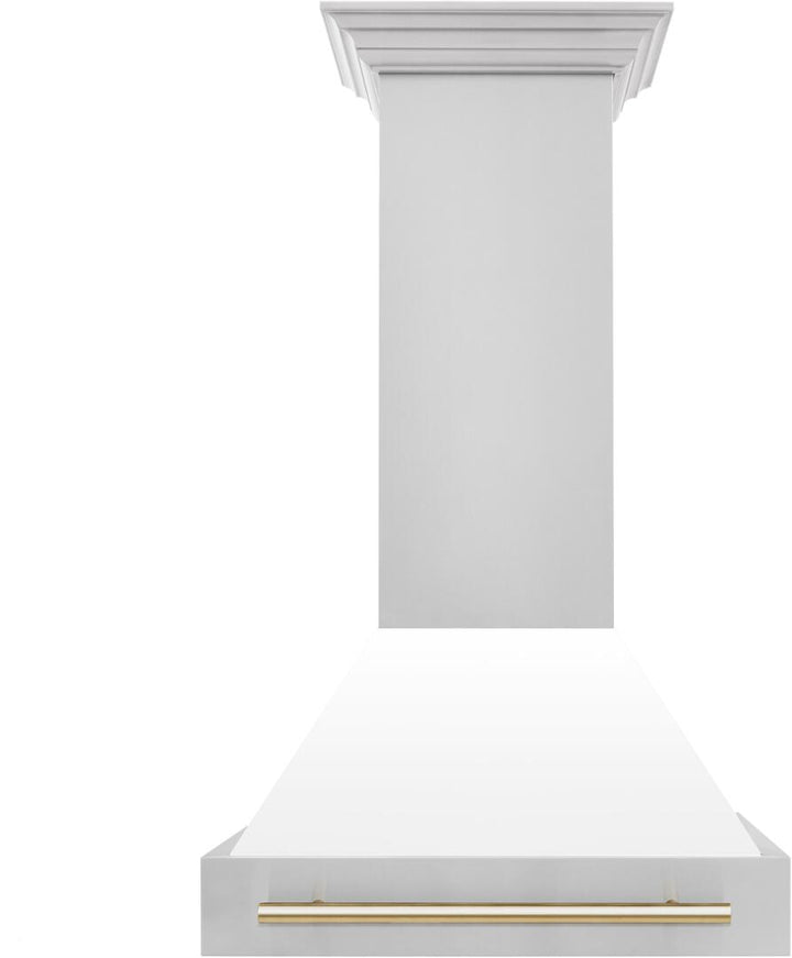 Zline  30" Wall Mount Ducted Hood with 400 CFM in White Matte