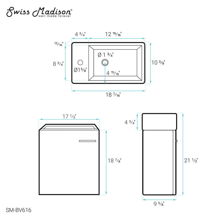 Colmer 18" Wall-Mounted Bathroom Vanity in Sandstone