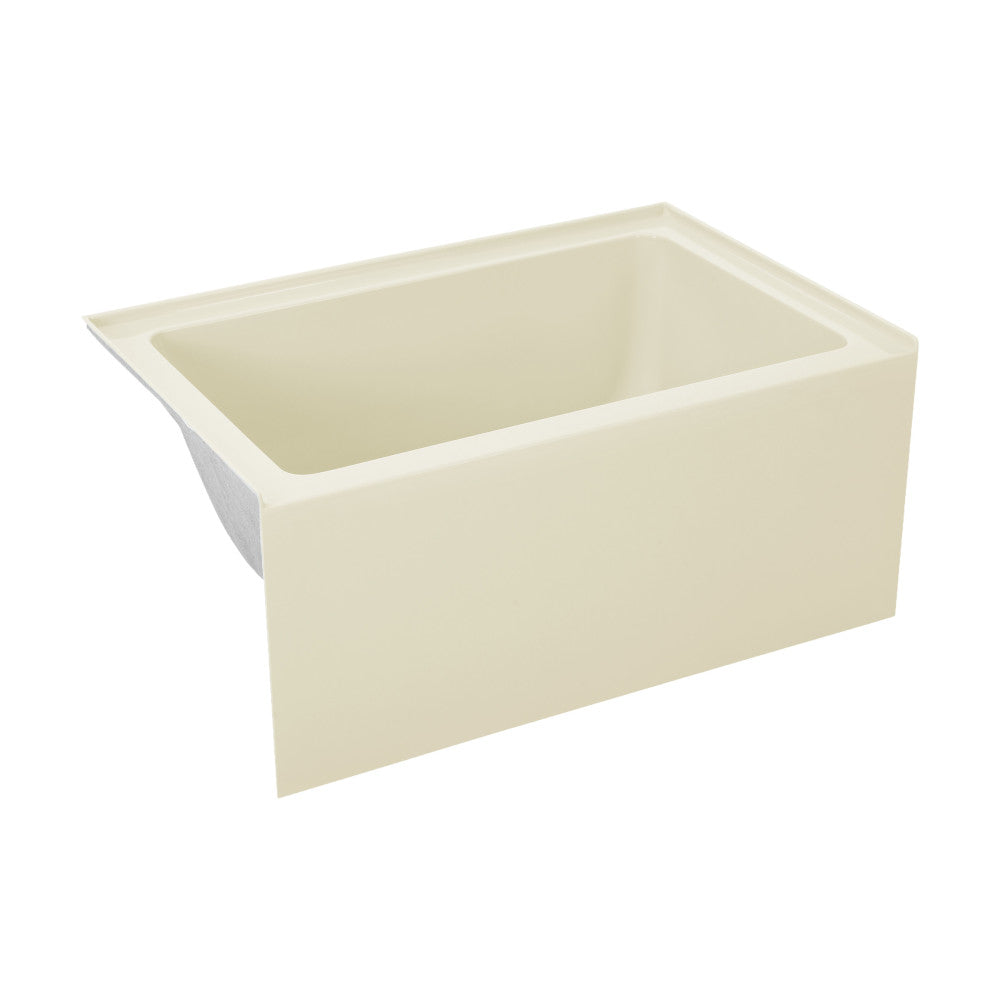 Voltaire 48" x 32" Left-Hand Drain Alcove Bathtub with Apron in Bisque