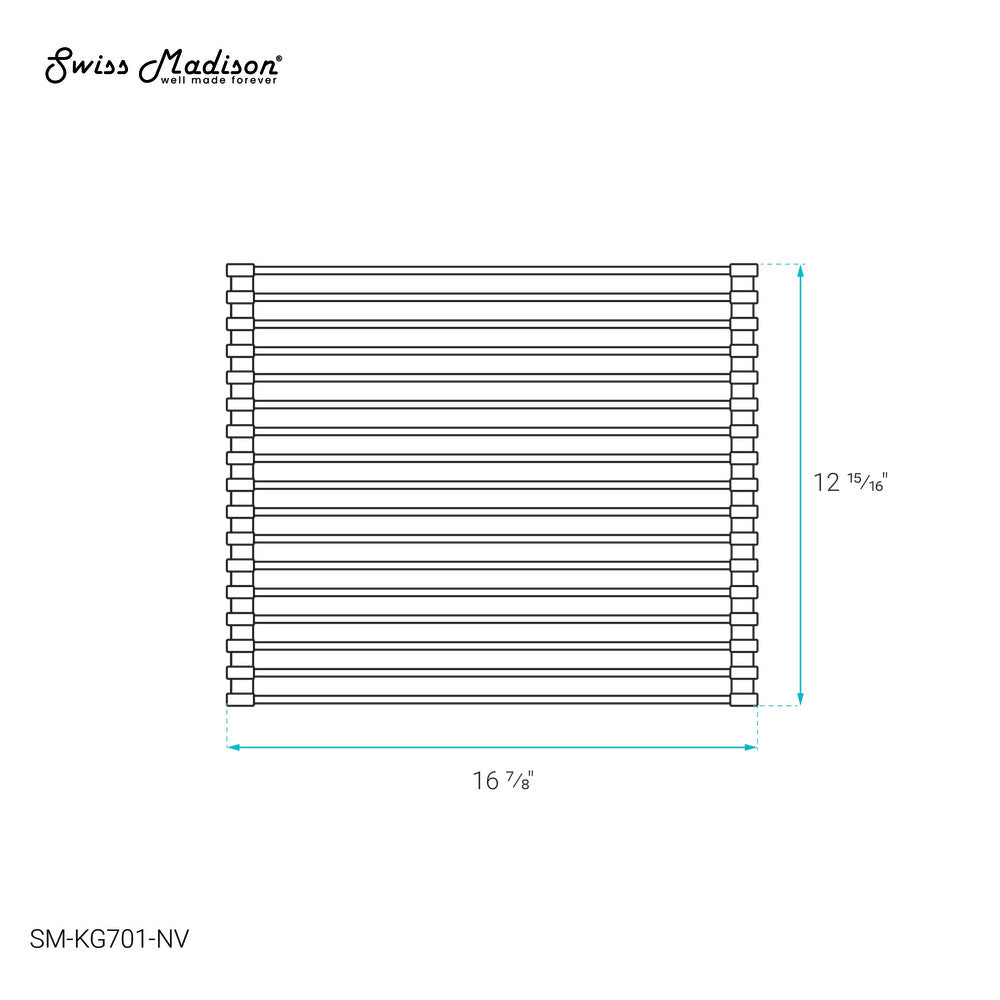 17" x 13" Kitchen Sink Grid, Navy Blue