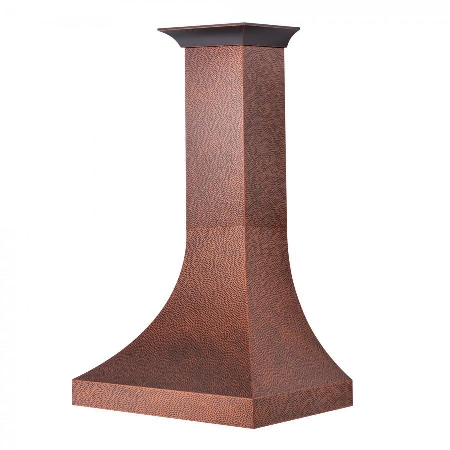 ZLINE 36 in. Designer Series Hand-Hammered Copper Finish Wall Range Hood, 8632H-36