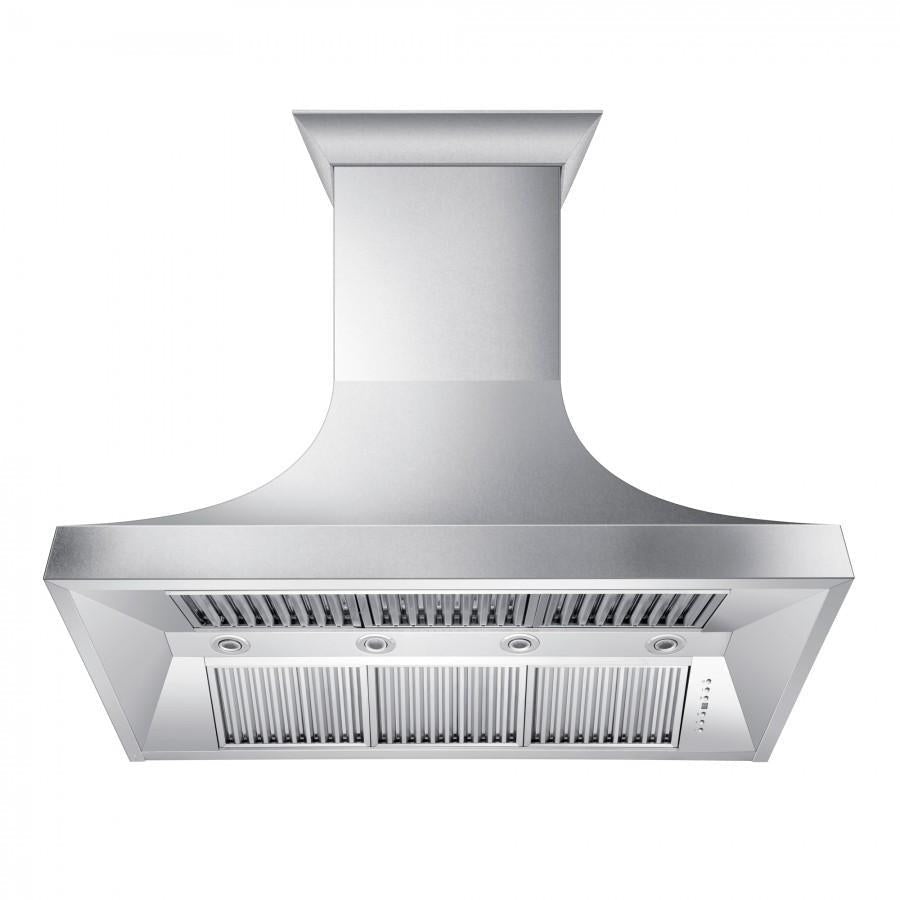 ZLINE 48 in. Designer Series DuraSnow® Stainless Finish Indoor Wall Range Hood, 8632S-48