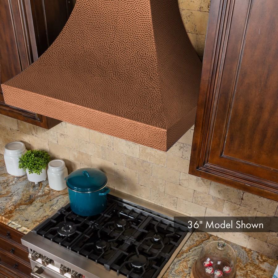 ZLINE 30 in. Designer Series Hand-Hammered Copper Finish Wall Range Hood, 8632H-30