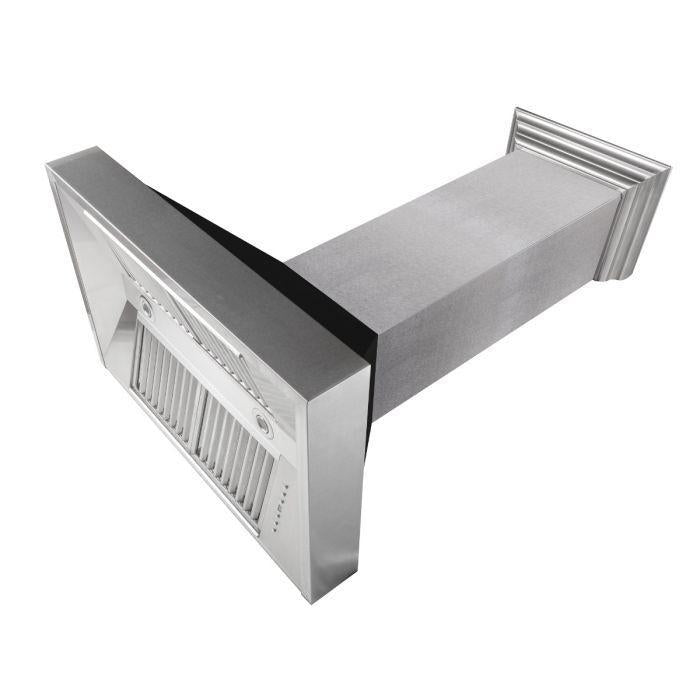 ZLINE 30 in. Ducted DuraSnow® Stainless Steel Range Hood with Black Matte Shell, 8654BLM-30