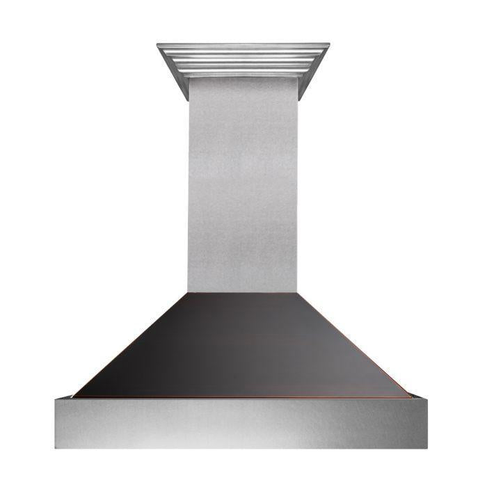 ZLINE 30 in. Ducted DuraSnow® Stainless Steel Range Hood with Oil Rubbed Bronze Shell, 8654ORB-30