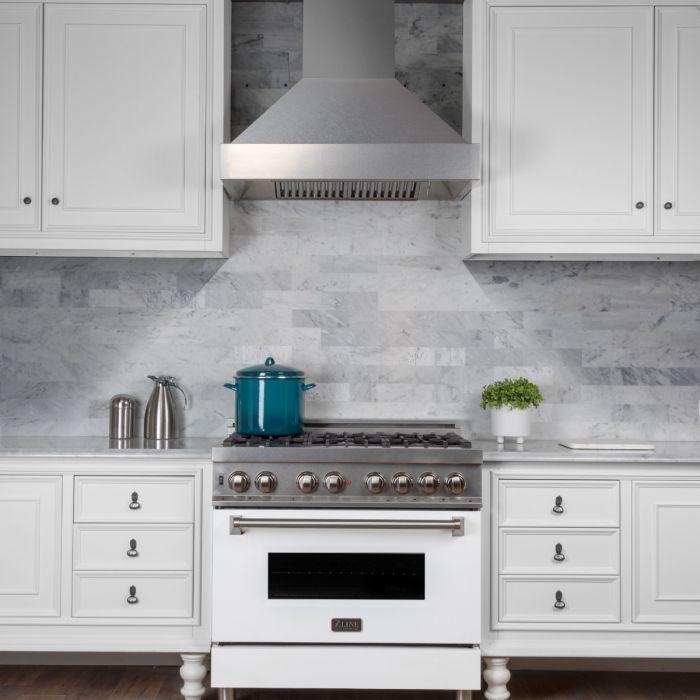 ZLINE 30 in. DuraSnow® Stainless Steel Range Hood with DuraSnow® Shell, 8654SN-30