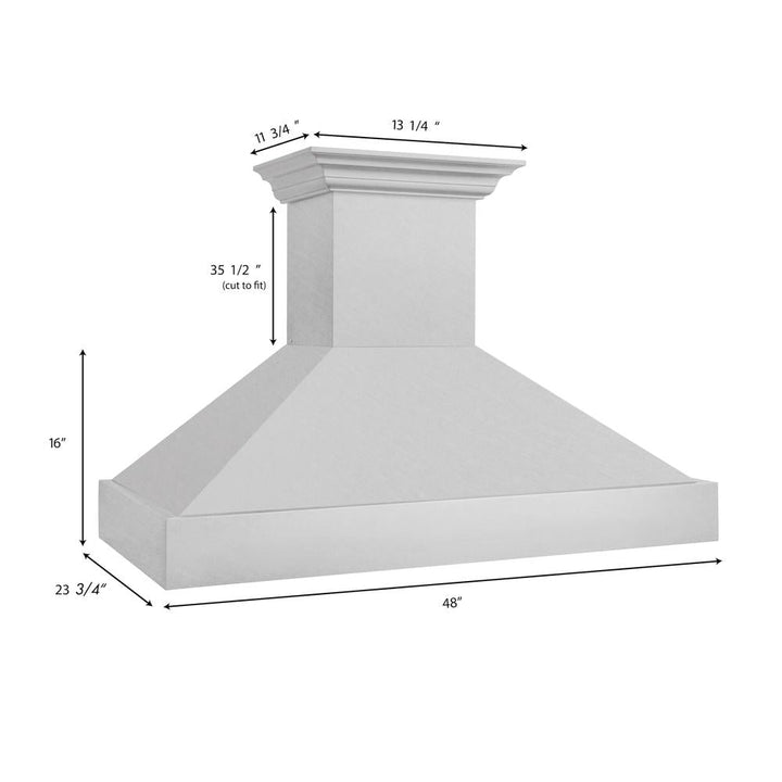 ZLINE 48 in. Kitchen Package with Satin Stainless Dual Fuel Range, Ducted Vent Range Hood and Tall Tub Dishwasher (3KP-RASRH48-DWV)
