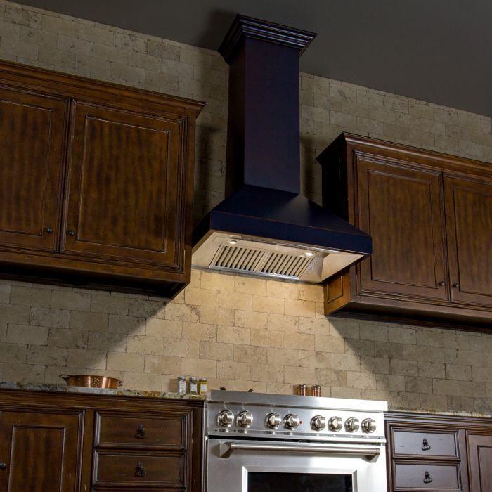 ZLINE 30 in. Oil-Rubbed Bronze Wall Range Hood 8667B-30, 24 in. depth