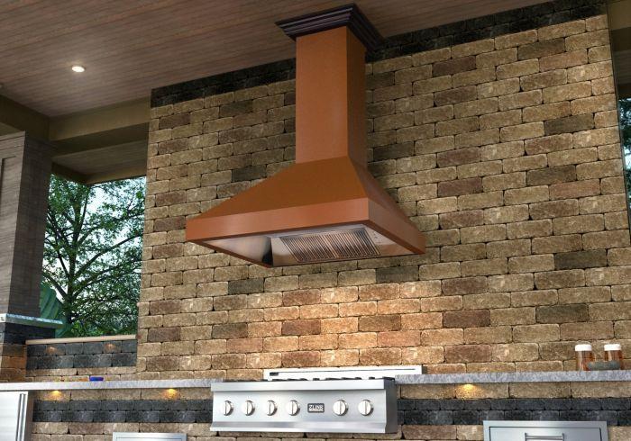 ZLINE 30 in. Copper Wall Range Hood with Crown Molding, 8667C-30