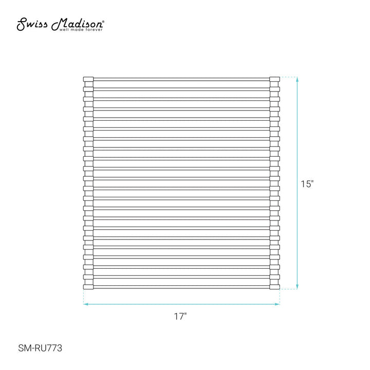 15 x 17 Stainless Steel Roll Up Sink Grid