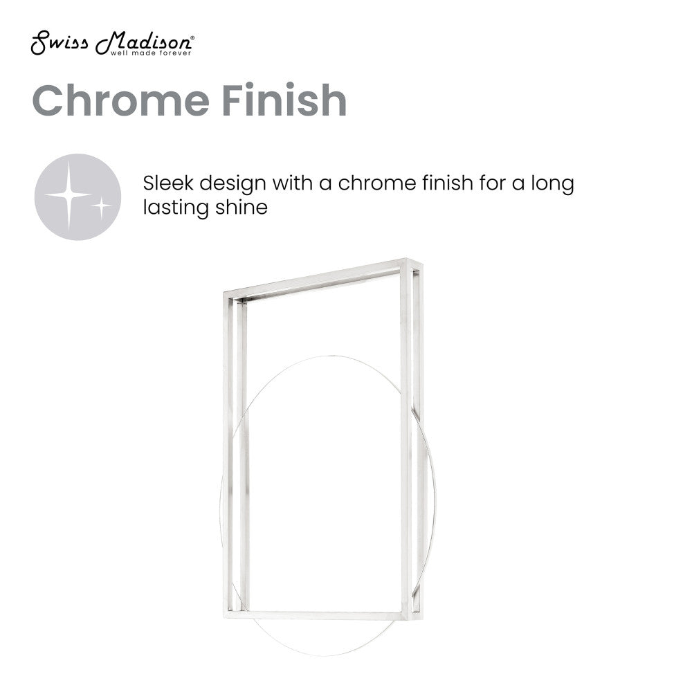 Pierre 35.5" Vanity Mirror in Chrome