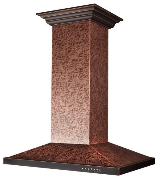 Designer Series Hand Hammered Copper Island Mount Range Hood (8GL2Hi-36)  ZLINE 36 in.