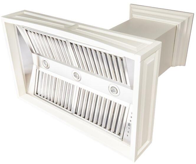 Wooden Wall Mount Range Hood in White - Includes Motor ZLINE 36 in.