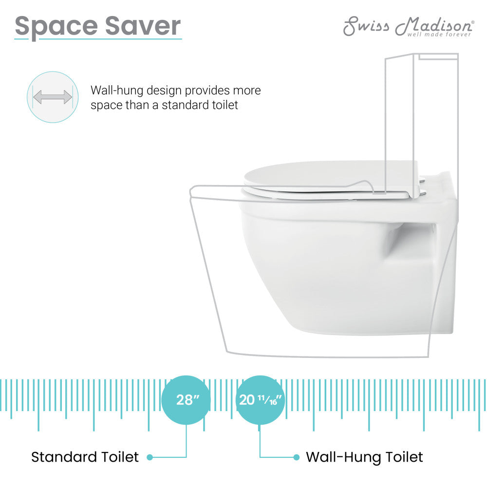 Ivy Wall-Hung Elongated Toilet Bowl in Matte White