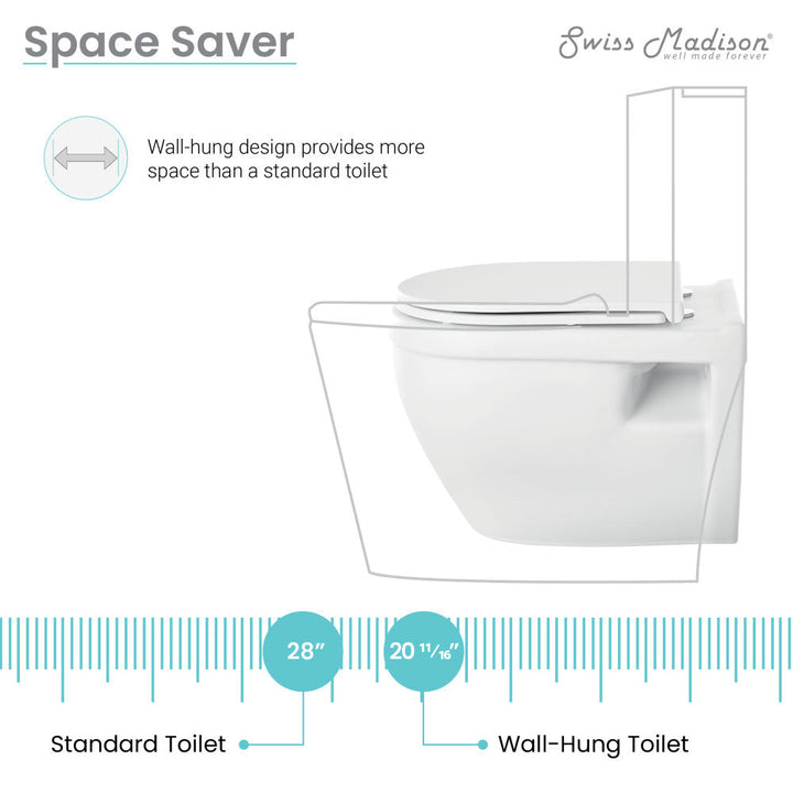 Ivy Wall-Hung Elongated Toilet Bowl in Matte White
