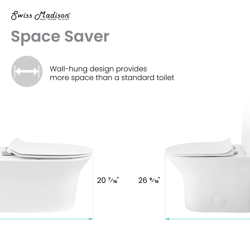 Cascade Wall-Hung Elongated Toilet Bowl