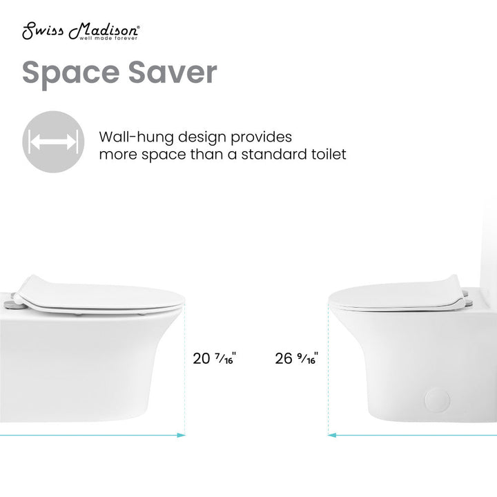 Cascade Wall-Hung Elongated Toilet Bowl