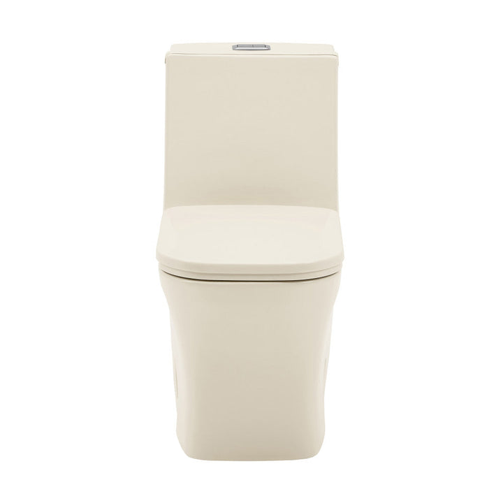 Concorde One Piece Square Toilet Dual Flush 1.1/1.6 gpf in Bisque
