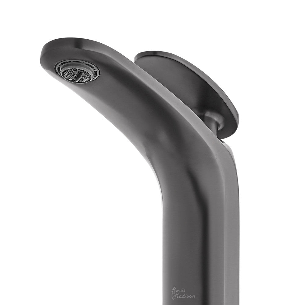 Sublime Single Hole, Single-Handle, Bathroom Faucet in Gunmetal Grey