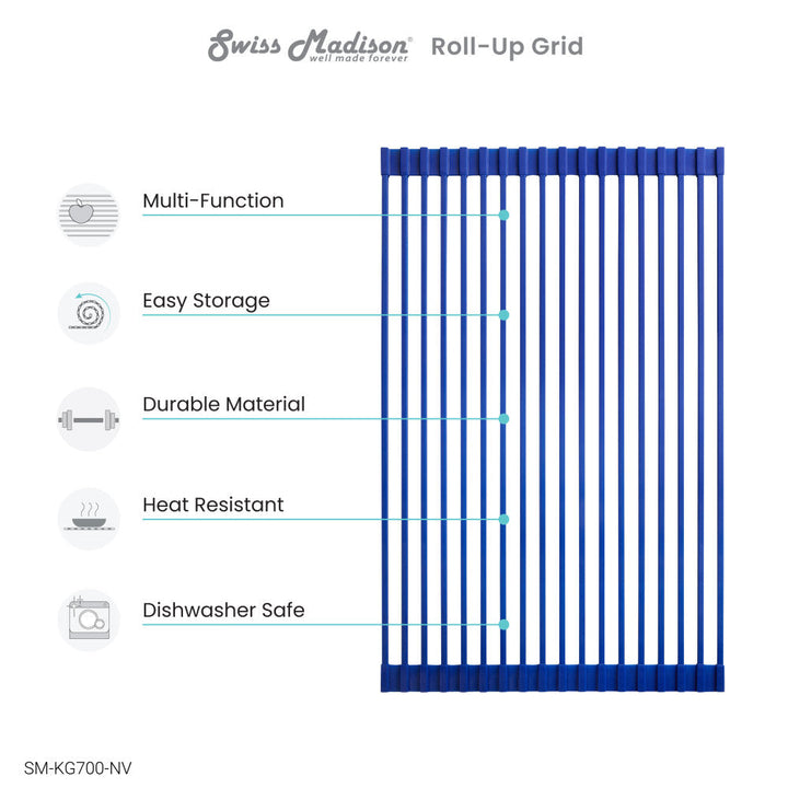 20 x 12 " Kitchen Sink Grid, Navy Blue