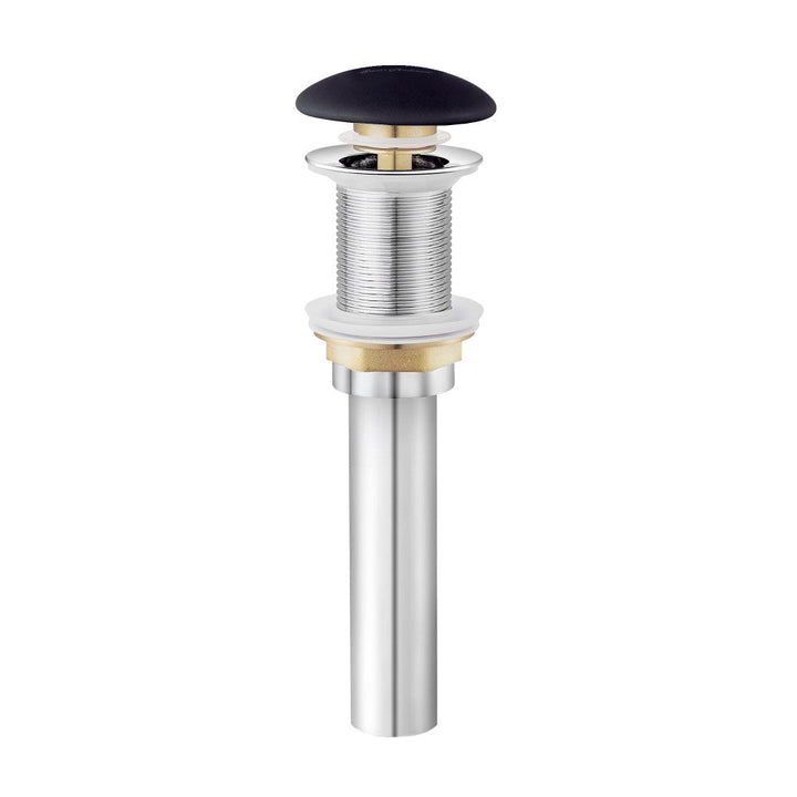 Ceramic Pop Up Drain w/o Overflow in Matte Black