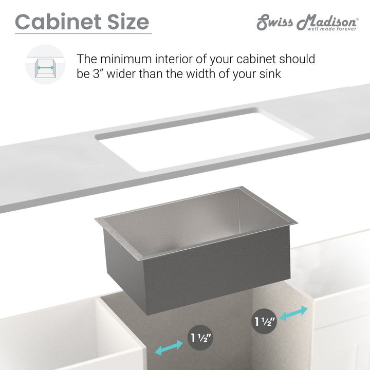 Rivage 23 x 18 Stainless Steel, Single Basin,Undermount Kitchen Sink