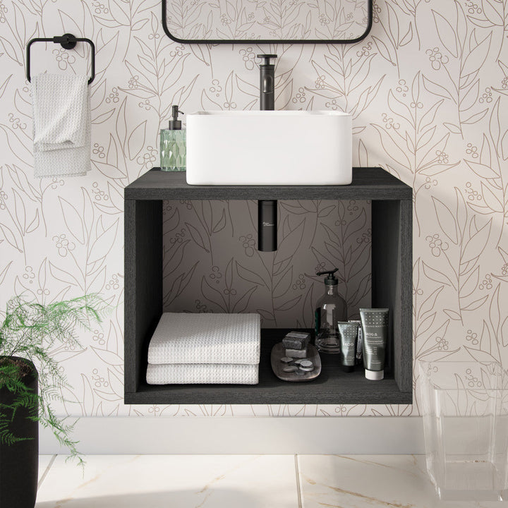 Concorde 24'' Wall-Hung Vanity In Black