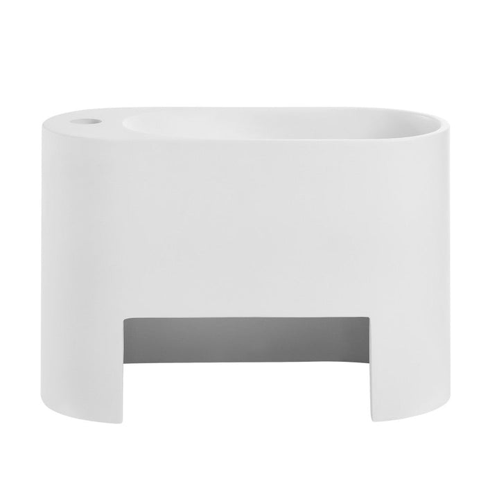 Terre 17.5" Right Side Faucet Wall-Mount Bathroom Sink in White