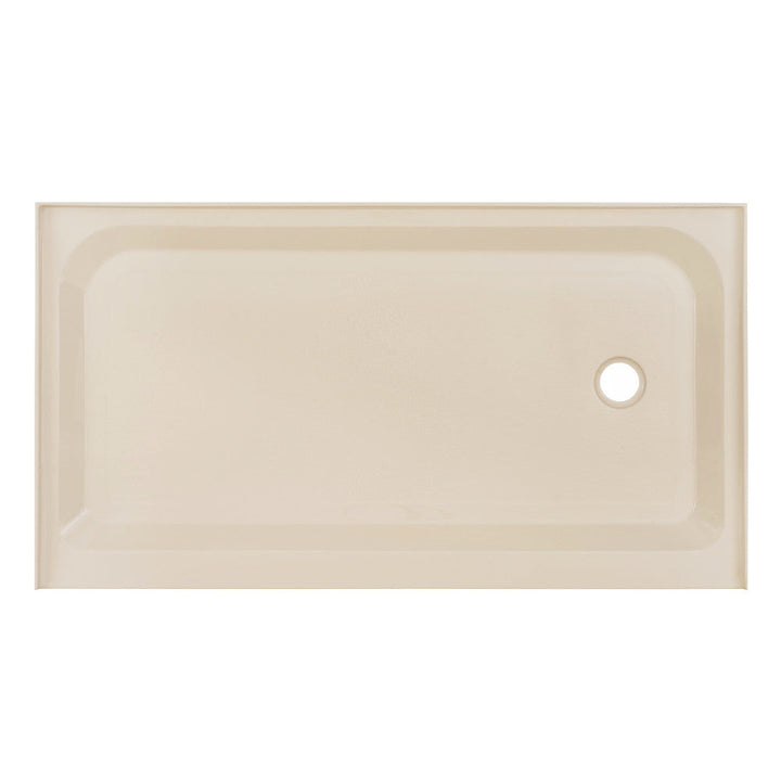 Voltaire 60" x 36" Single-Threshold, Right-Hand Drain, Shower Base in Biscuit