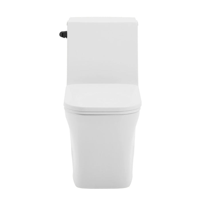 Concorde One-Piece Square Toilet Side Flush, Black Hardware 1.28 gpf