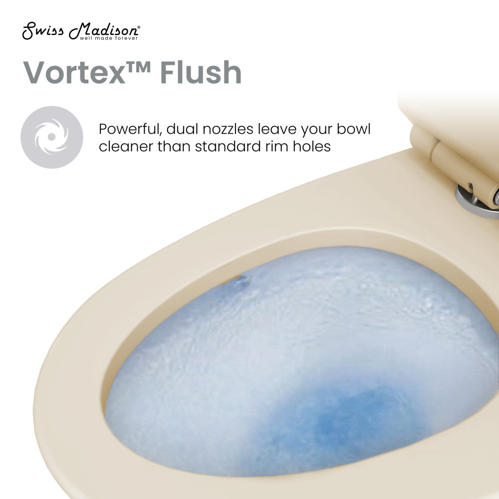Ivy One Piece Toilet Dual Vortex Flush 1.1/1.6 gpf in Bisque