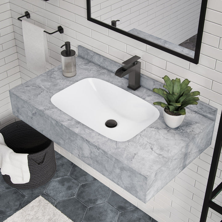 Avancer 36'' Wall Mount Sink In Storm Grey