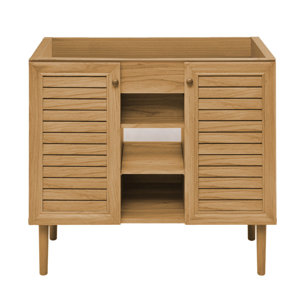 Bron 36" Bathroom Vanity in Oak- Cabinet Only