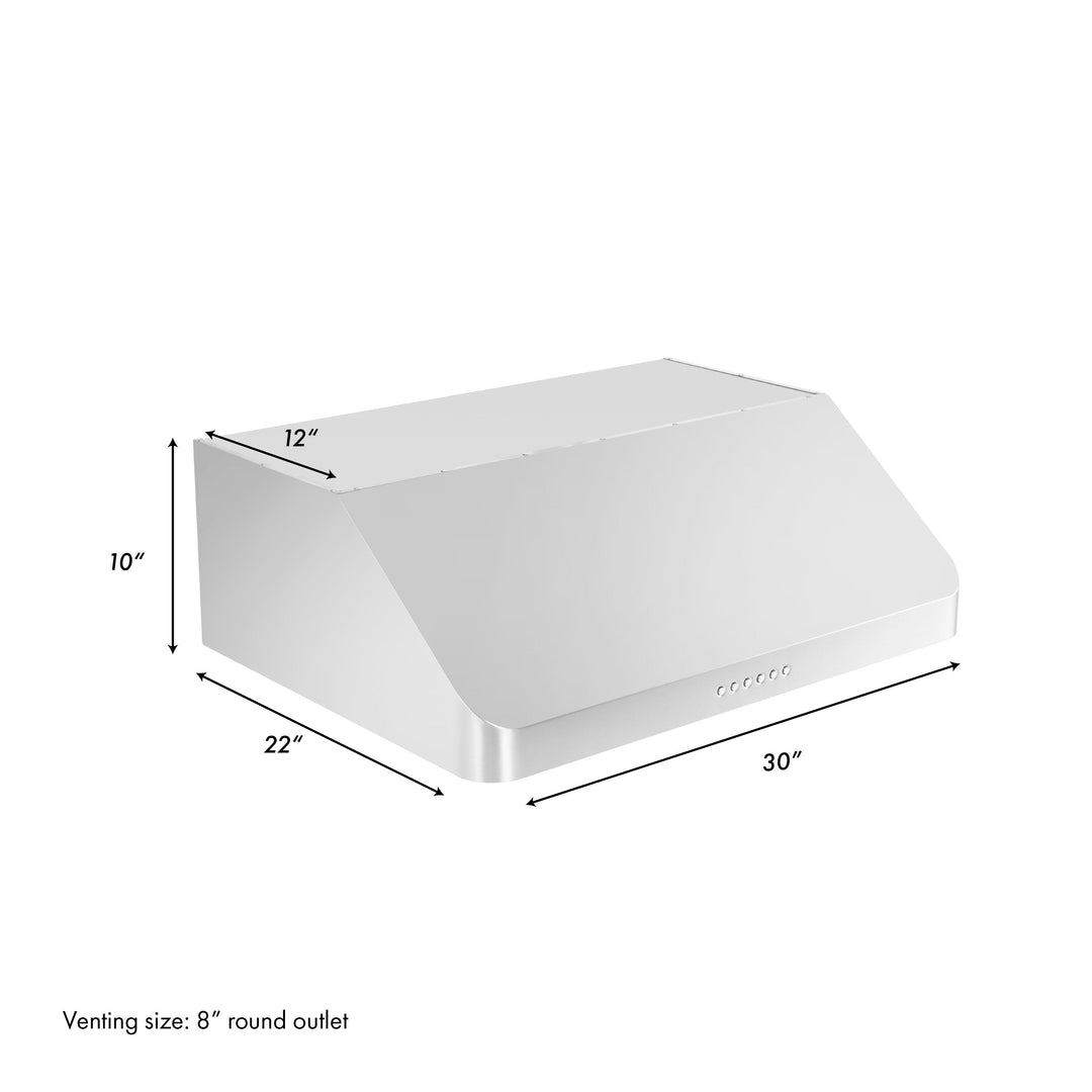 ZLINE 30” Alpine Series Ducted Under Cabinet Hood Stainless Steel
