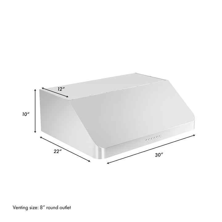 ZLINE 30” Alpine Series Ducted Under Cabinet Hood Stainless Steel